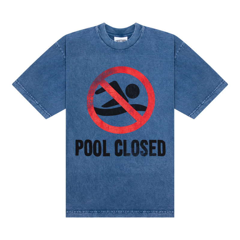 Pool Closed Tee - Indigo Blue